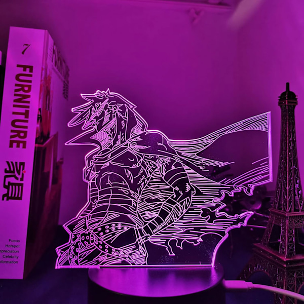 Anime Gurren Lagann Kamina LED Natlampe til Soveværelsesindretning Fødselsdagsgave Natlampe Kamina Lys Gurren Lagann Gadget