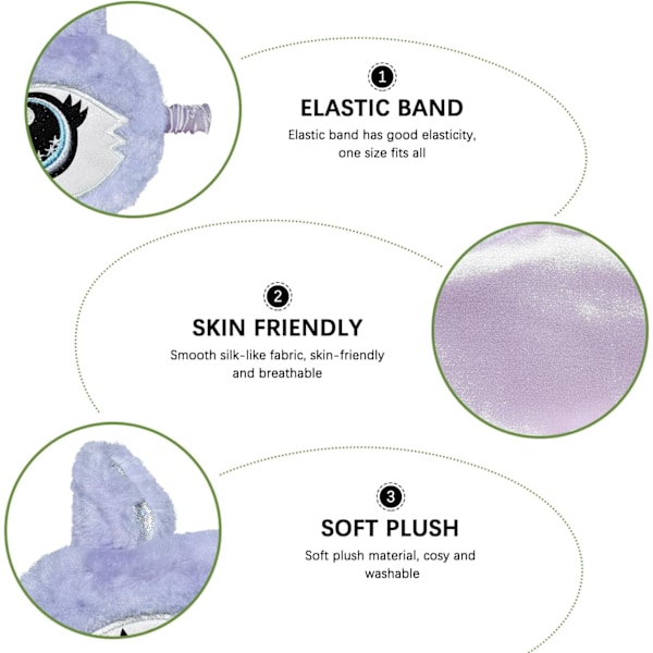 Søt Reve Plysj Søvnmaske Øyemaske Sovende Maske Morsom Nydelig Dyr Myk Fluffy Øyedeksel Bind for Øynene Øyeskygge for Barn Jenter og Vo
