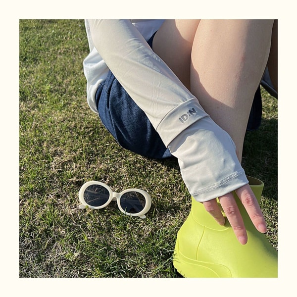 Ice Sleeve Herr och Dam Sommar Maskeringsärmar Utomhus Ridning UV-skydd Arm Lös Andningsbar Brev Is Silkeärmar MTF Gray