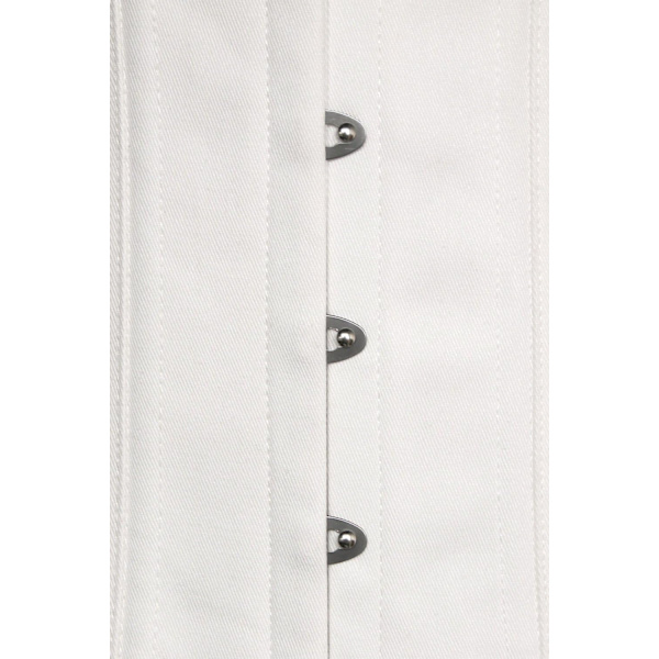 Kvinders 26 Stålbenet Bomuld Lang Torso Timeglas Kropsshaper Korset white M