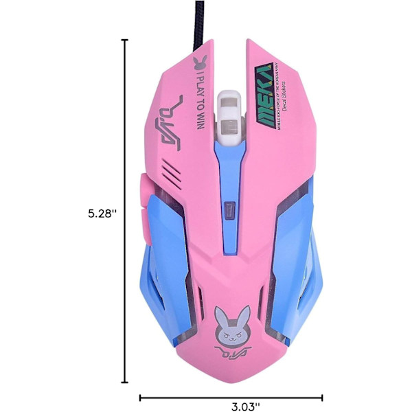 Mus Breathing LED Baggrundsbelyst Gaming Mus Genji Reaper Trådløs USB Computermus til PC & Mac E-Sports Spillere