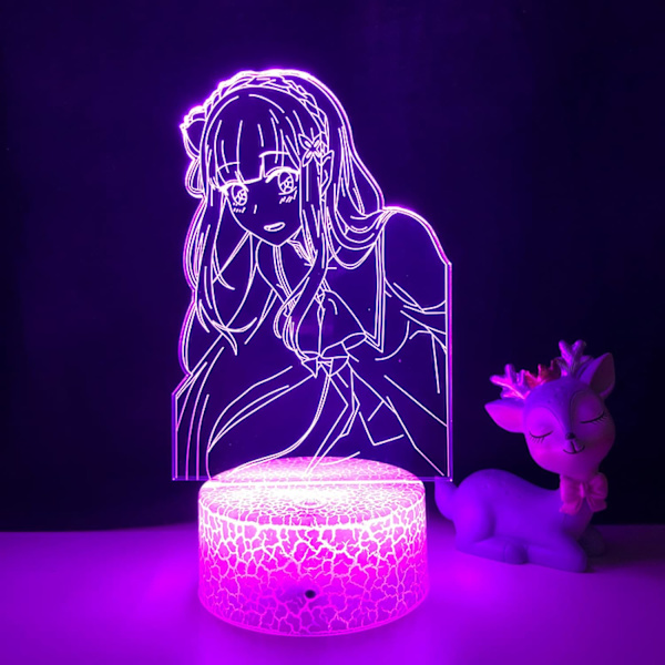 Anime Light Re Zero Starting Life World LED Nattelys for Romdekor Nattelys Gave Re Zero 3D Lampe