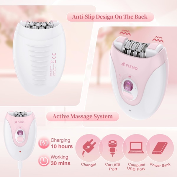 Epilator, Epilator for Women Facial Hair Removal Rechargeable, 2 Speeds Hair Removal, Hair Removal Device with 36 Tweezers, Hair Removal for Women