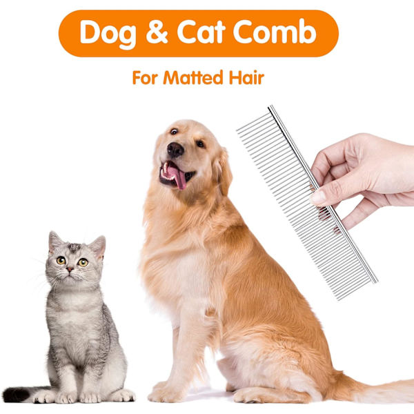 Pet Steel Grooming Tool Pudel Finishing Butter Kam 7 1/2-tums L