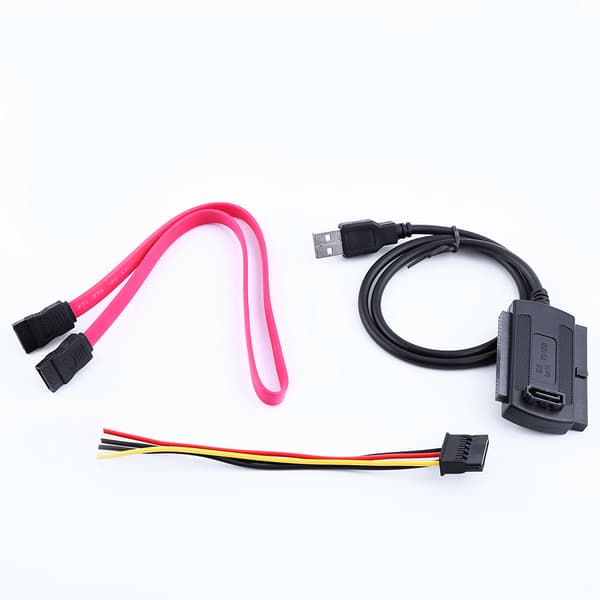 SATA/IDE-hårddiskadapterkabel strömförsörjning USB 2.0-omvandlare för 2,5 / 3,5 tums hårddisk