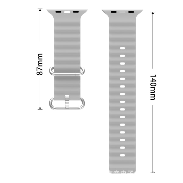 Apple Ocean Watch Band för applewatch8/7/se/ultra sport tvåfärgat silikon iwatch-rem (42/44/45/49 mm)