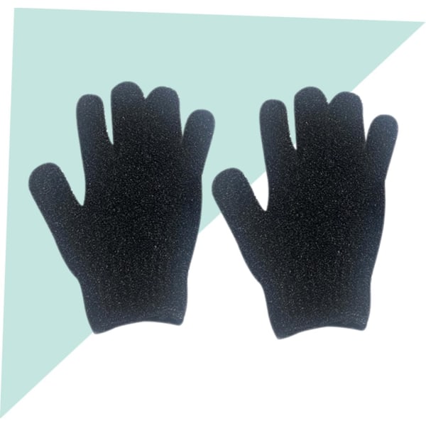 WJ 2 stycken svarta handskar Skrubbhandskar Koreanska badhandskar Skrubbhandskar Handskar för män Handexfolierande handske Kroppsskurningshandskar Handskar för män black meter