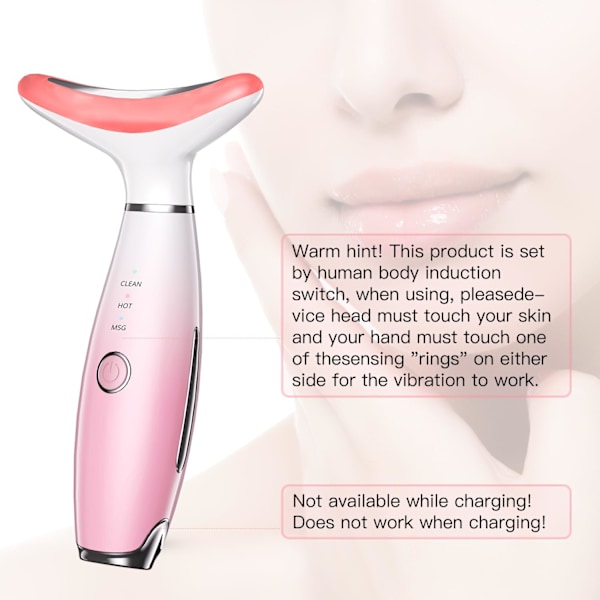 3-i-1 ansigtsmassager, nakke-ansigtsmassager, hudpleje ansigtsmassageværktøj, ansigtsformningsværktøj med termisk, vibration