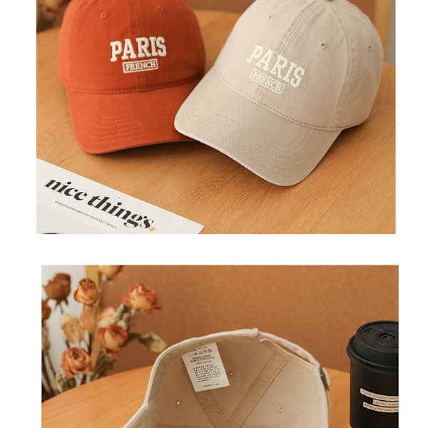 All-match Baseball Cap Kvindernes Mode Retro Blød Top Cap Høj Kvalitet Åndbar Bomuld Hat Mænd Coffee color