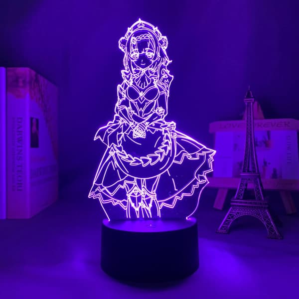 3D LED Lys Genshin Impact Akryl LED Lampe Spil 3dnatlys