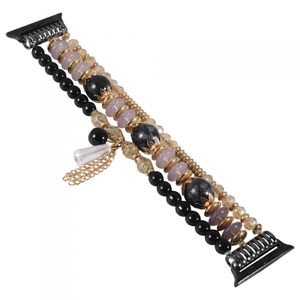 Boho Pärlband Kompatibelt med Apple Watch 41mm iWatch Serie 7/8, Handgjort Flerlager Pärl Elastiskt Stretchband Handled