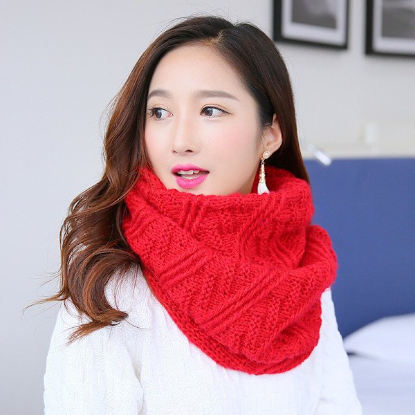 Vinter Blød Unisex Chunky Knit Cirkel Loop Infinity Halsvarmer Sjal