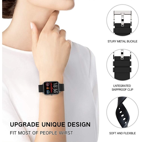 Älykellohihnat, 20 mm:n vaihdettavat säädettävät älykellohihnat Huawei Watch3/GT3 -urheilukelloon, pehmeä silikoniranneke, rannekorutarvike älykelloon