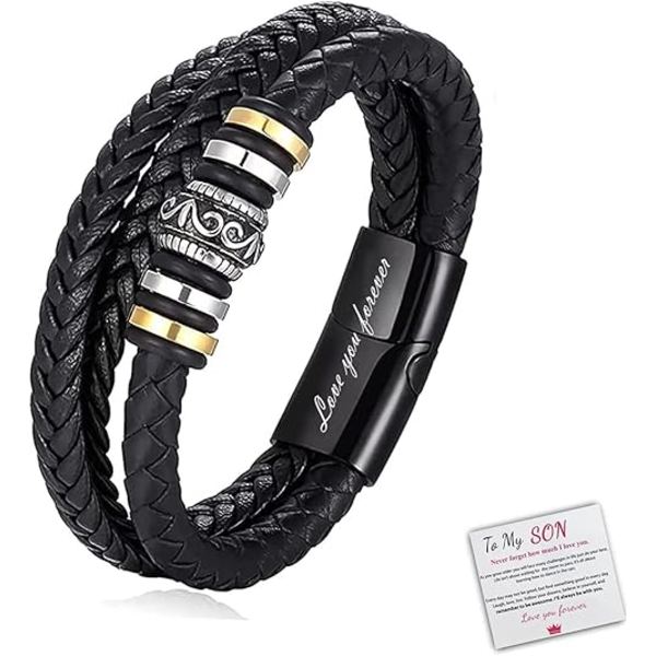 Til Min Mand, Uendeligheds Læderarmbånd Mand Gave fra Kone Jeg Elsker Dig For Evigt og Altid Armbånd Kæreste Jubilæum Fødselsdag