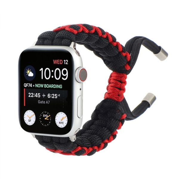 Paracord Watch Band Justerbar Flätad Rem för Apple Watch 38/40/41mm Armband Nylon Flätad Watch Band Ersättning