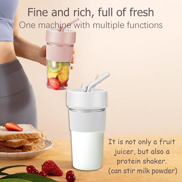 Bärbar Mixer, Liten Fruktjuicer Med Sugrör, Matblandare, Bärbar Mixer För Kök, Resor, Hem