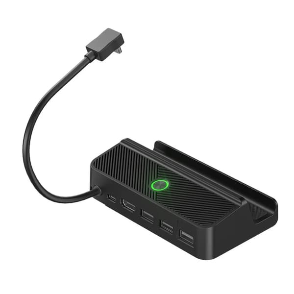 Steam Deck Dock 6-i-1 Steam Deck Dockingstasjon Stativtilbehør 3*USB 3.0 HDMI 4K@60Hz Gigabit Ethernet 1000Mbps PD 60W Hub