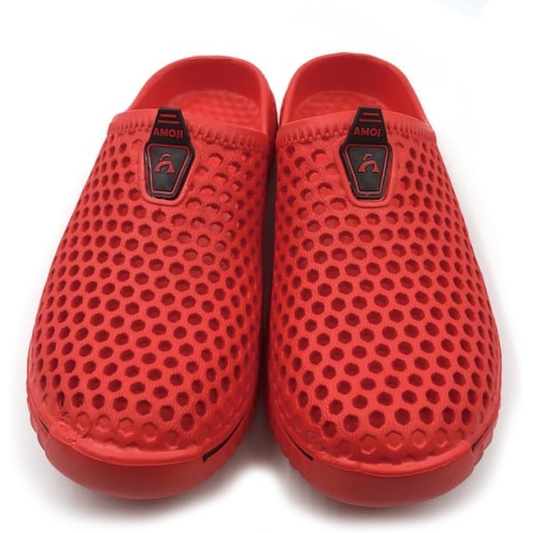 Unisex Hage Clogs Sko Tøfler Sandaler AM1702 red 11.25inch 6 Women/5 Men