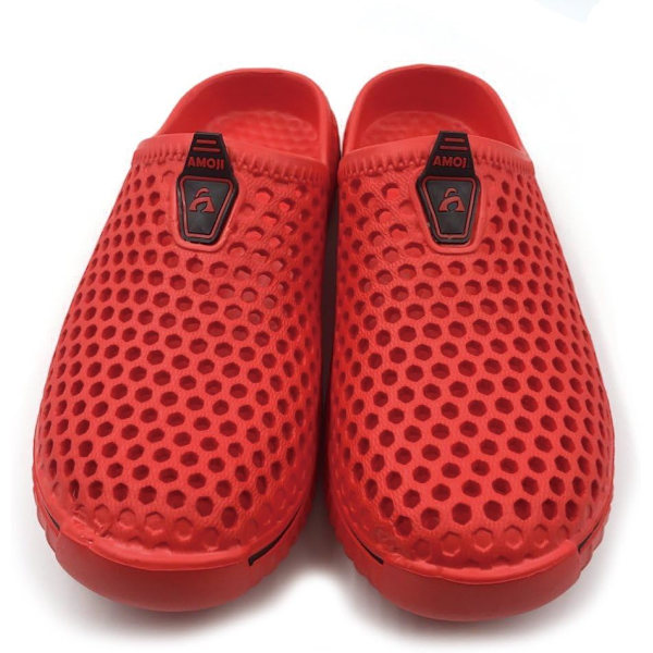 Unisex trädgårdsträskor skor tofflor sandaler AM1702 red 9inch 13 Women/12 Men