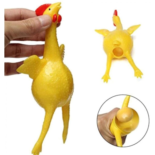 9 cm sjove squishy legetøj kylling og æg stressaflastning