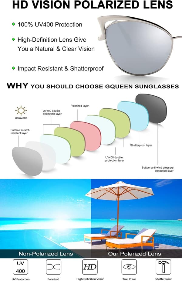 Trendiga Oversized Solglasögon för Kvinnor Polariserad Cat Eye Söt UV400 Skydd Silver Model B