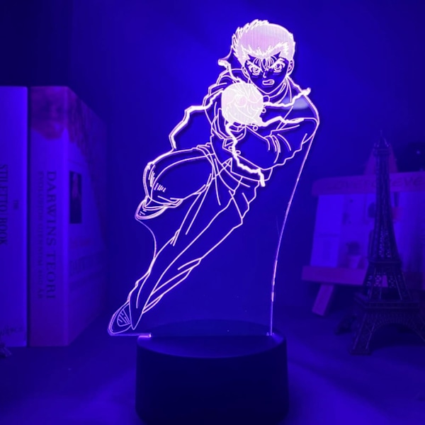 Yu Yu Hakusho Yusuke Urameshi LED nattlampe for soverom dekor gave fargerik nattlampe anime 3D lampe Yu Yu Hakusho