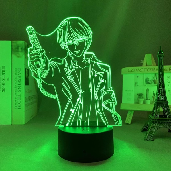 Anime LED Nattlampa Vampyr Knight Zero Kiryu Figur för Sovrum Dekorativ Ljus Födelsedagspresent Manga Lampa Vampyr Knight