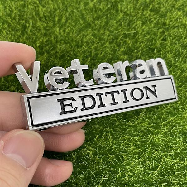 2Pack Veteran Edition Auton Tarra Embleemi 3D Kirjaimet Merkki Ulko Auton Kuorma-auton Tarrat, Hauskat Kirjaimet Tarrat Sopivat Ajoneuvoon, Kuorma-autoon, SUV:hen, Oven Koristeluun