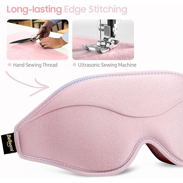 Sovmask, Premium Ögonmask för Sömn, Totalt Mörkläggande, Supermjuk Komfort, Justerbar Passform, Uppgraderad 3D Ergonomisk Design Sleepi
