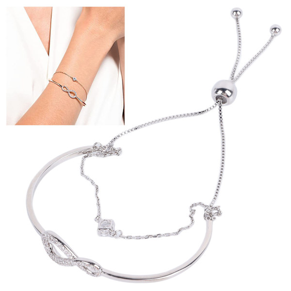 925 Silver Twist Bangle Elegant Layered Adjustable Hypoallergenic Silver Jewelry Bracelets