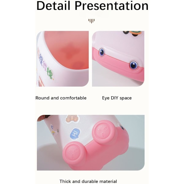 Kynäteline Kontti Auto-muotoinen Kawaii Monitoiminen Kynä-/lyijykynäteline Eloisa Pöytäjärjestäjä Tarvike Meikkisäilytys Lahja (Pinkki) pink