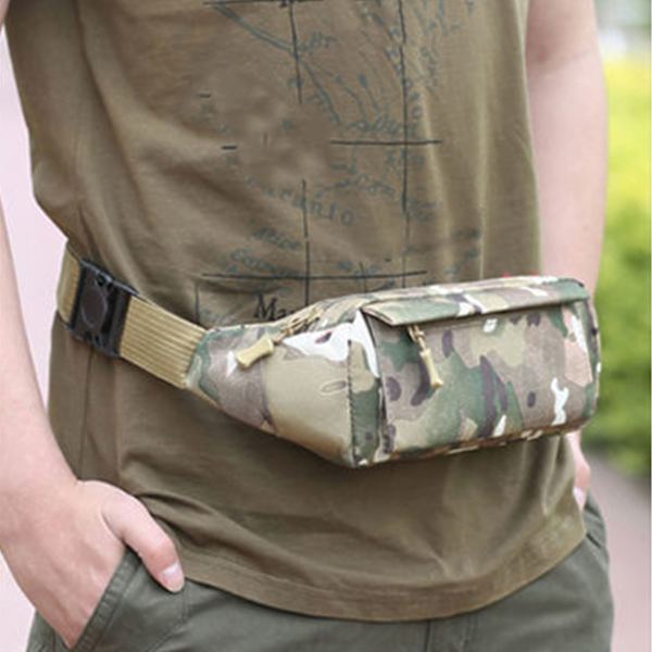 Utomhus midjeväska bröstväska män casual justerbar utomhus sport axelväska för vandring OD grön fri storlek OD Green Camouflage