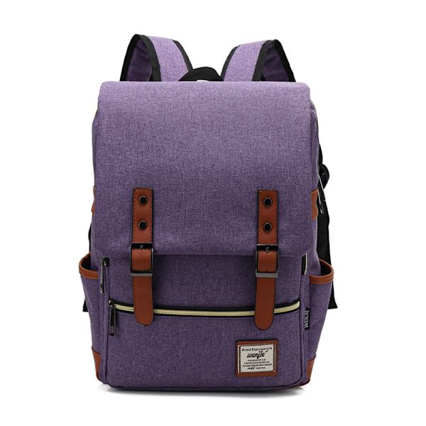 Personoitu retro miesten ja naisten ulkoilukanvas suuri matkareppu muotireppu Purple M