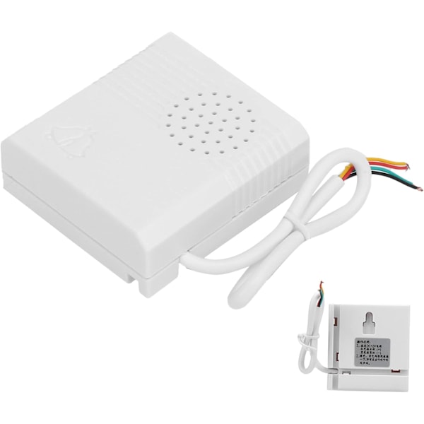 DC 12V Trådlös Dörrklocka, 4-kärnig Tråddörrklocka Kit, Vägghängd Tryckknapp, Transformator, Kabel och Klämmor, Högkvalitativt Skal