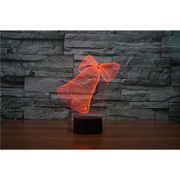 3D Julemand Dell Fjernbetjening 16 Farve Natlys Illusion Akryl LED Bord Sengelampe Børneværelse Skrivebords Dekoration Fødselsdagsgaver Legetøj til Børn