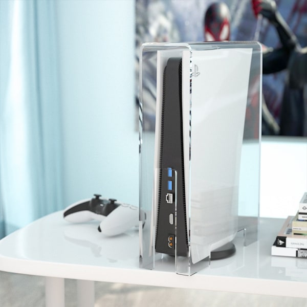 Genomskinlig skyddande akryl för Ps5-konsol, transparent plexiglas dammskydd, anpassad för Playstation 5-konsol Cd-version