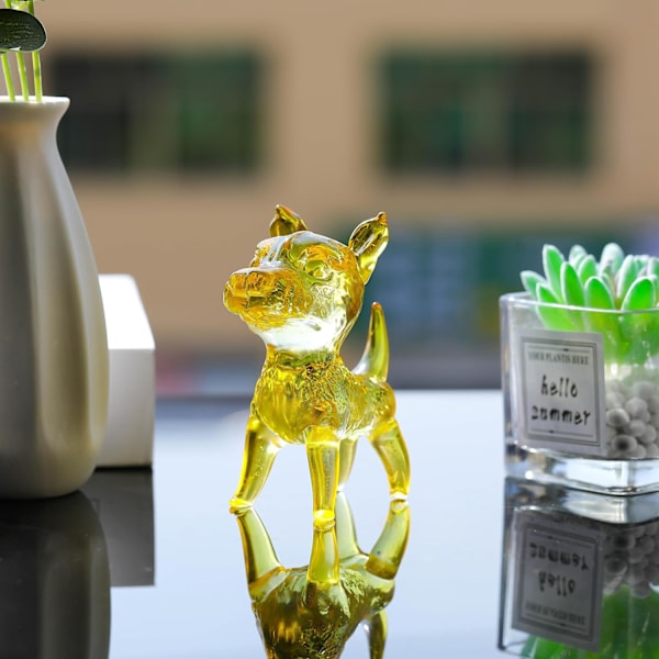 Krystal Fransk Bulldog Gave til Kvinder - Glas Engelsk Bulldog Figurer Ting Gave til Bulldog Elskere Fransk Bulldog Dekoration Statue