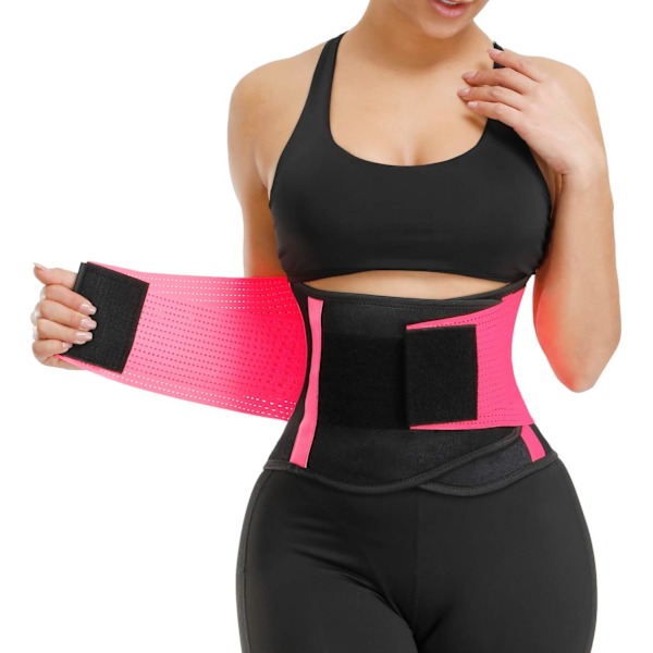 Midjetrenerbelte for kvinner - Midjetrener - Slankende body shaper-belte - Sport magebelte (UP Graded) Pink M