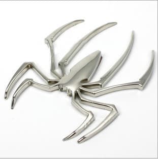 3 stk. Spider Emblem Bilmærke 3D Logo Erstatning til Can Am Spyder Decals F-150 Silverado Sierra RAM (Sølv)