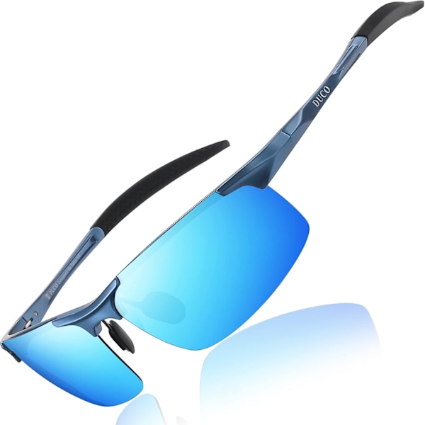 Polariserade solglasögon för män med UV-skydd - 8177s Blue Frame Revo Blue