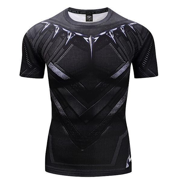 Digitalt tryck Superman kortärmad Captain America sporttights kläder snabbförångande fitness stretch T-shirt D018 5XL