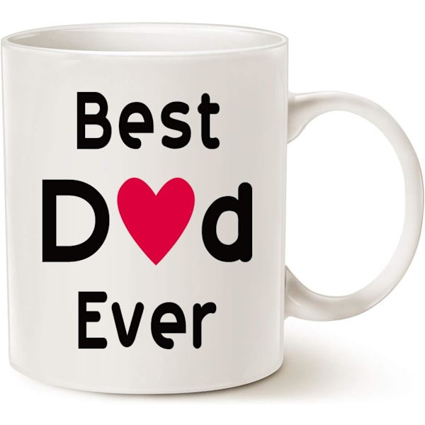 Bästa Pappa Kaffemugg, Bästa Pappa Någonsin Unika Födelsedagspresenter Idé för Pappa Far Pappa Pappa Kopp Vit, 33 cl