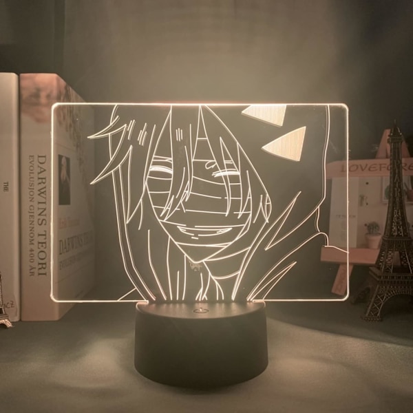 3D Optisk Illusions Nattlys 3D Lampe Anime Angel Zack Lys for Soverom Innredning Barn Manga Zack Lampe PXJD