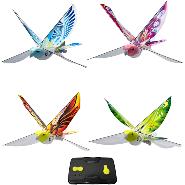 eBird Blå Due - Flyvende RC Fugle Legetøj til Børn. Indendørs/Udendørs Fjernstyret Bionisk Flappende Vinger Fuglehelikopter. USB Opladning