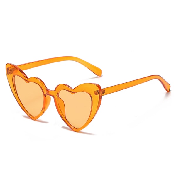 Hjärtformade solglasögon Vintage hjärtasolglasögon kvinnor Retro glasögon för shopping resande festtillbehör