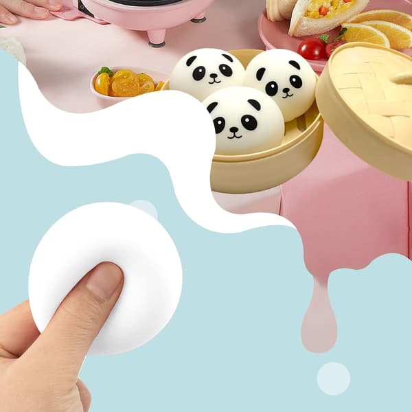 3 st ångade björnfidgetleksaker, sensoriska leksaker för ångestlindring Mochi med bambuångkokare, simuleringsstressbollar stresslindrande presenter