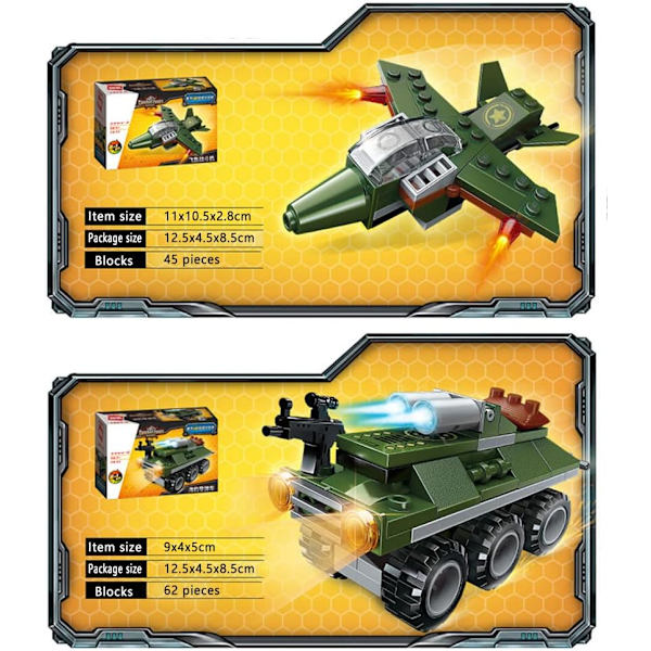 Militär Tank Byggsats, STEM Byggleksaker 361PCS Pansarfordon Byggstenar Leksaker, Beväpnad Bil Militärfordon Block Kit