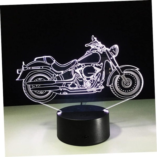 Motorsykler for 3D nattlys Fargeskiftende nattlys Gutter nattlys Bil nattlys LED motorsykkel lys 3D lampe