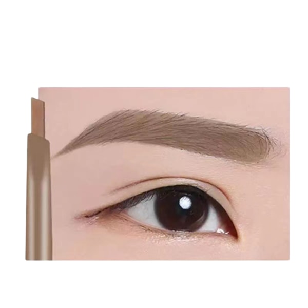 Eyebrow Pencil in Teardrop Tip w/ Spoolie Brush, Dual Ended Eyebrow Pen - Long Lasting Natural Fills and Defines Brow Tint