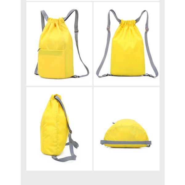 Vattentät Fitness -ryggsäck med dragsko för män och kvinnor, Sport Fitness Bag Mini Reseryggsäck, Marinblå, One Size, Resor